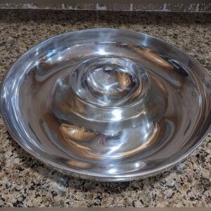 Chip Dip Dish Modern Metal Barona Polished Aluminum Silver Shiny Pottery Barn